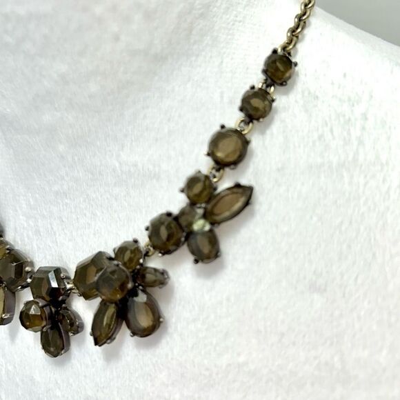 J.Crew Smokey Brown/Grey Statement Necklace - Picture 2 of 4